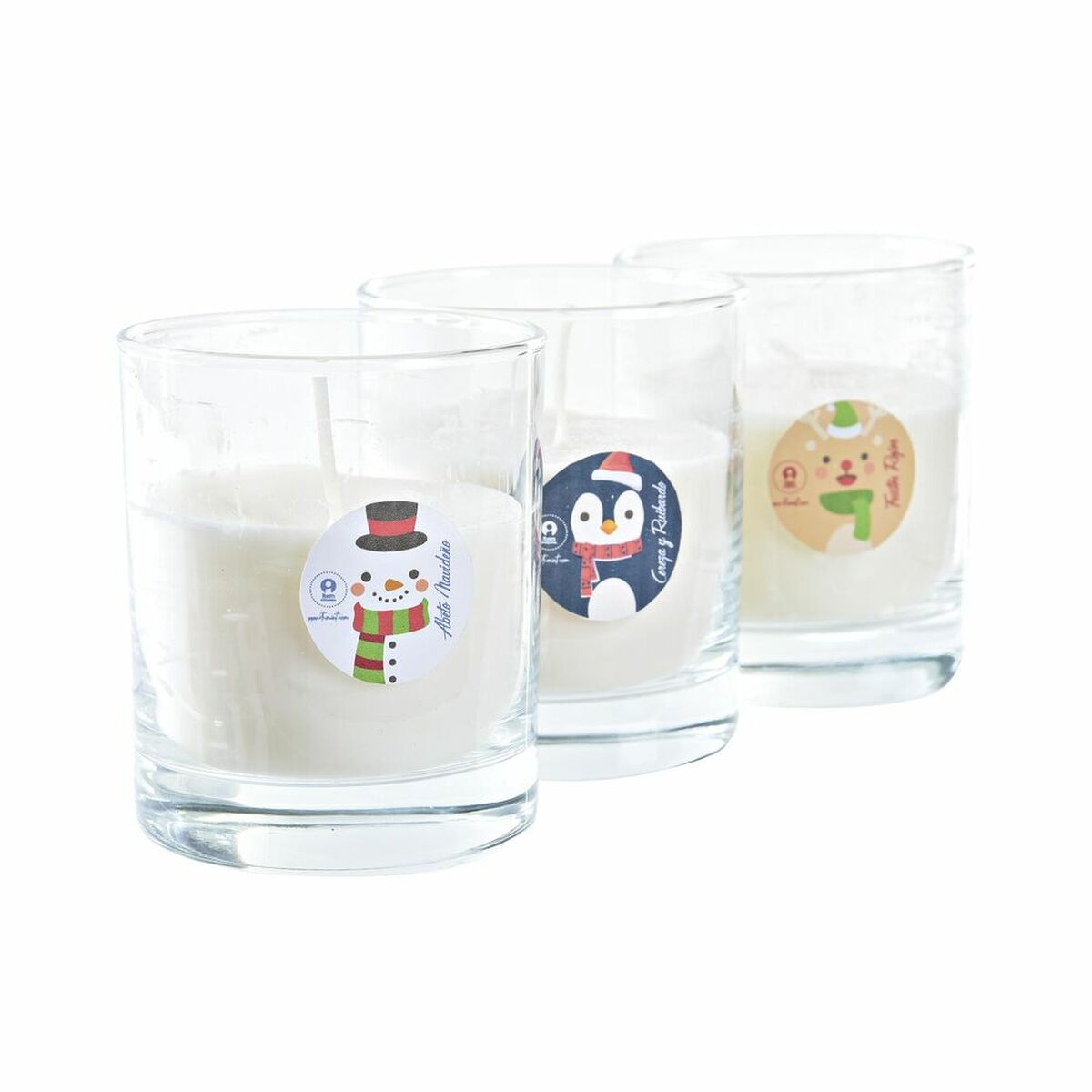 Candle DKD Home Decor Christmas Snow Doll (3 Units)